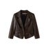 SweetChilling Letter Glossy Textured Cinched Pleated Low Rise Women&