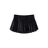 SweetChilling Letter Glossy Textured Cinched Pleated Low Rise Women&