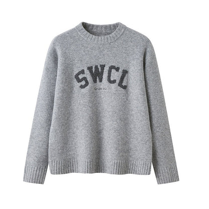 SweetChilling_Light_Gray_Letter_Jacquard_Cable_Knit_Women&