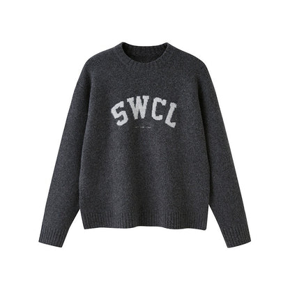 SweetChilling_Light_Gray_Letter_Jacquard_Cable_Knit_Women&