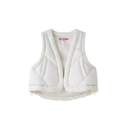 SweetChilling_Lightweight_Quilted_Mini_V-neck_Short_Loose_Women&