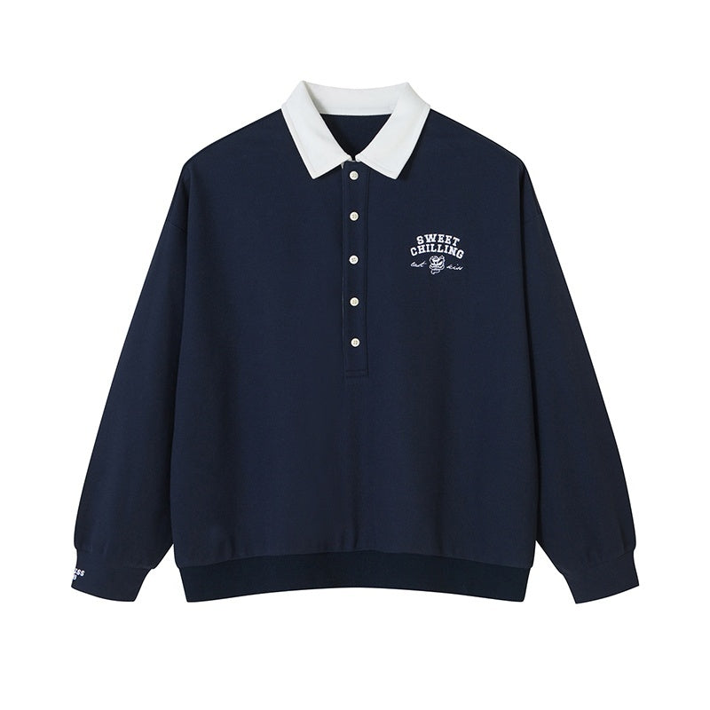 SweetChilling_Loose_Fit_Long_Sleeve_Polo_Women&