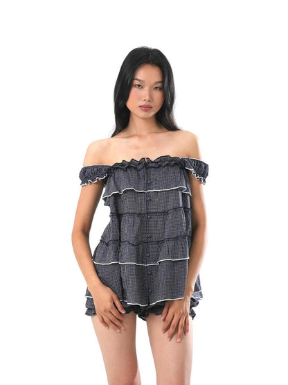 SweetChilling Loose Tiered Ruffle Camisole Women&