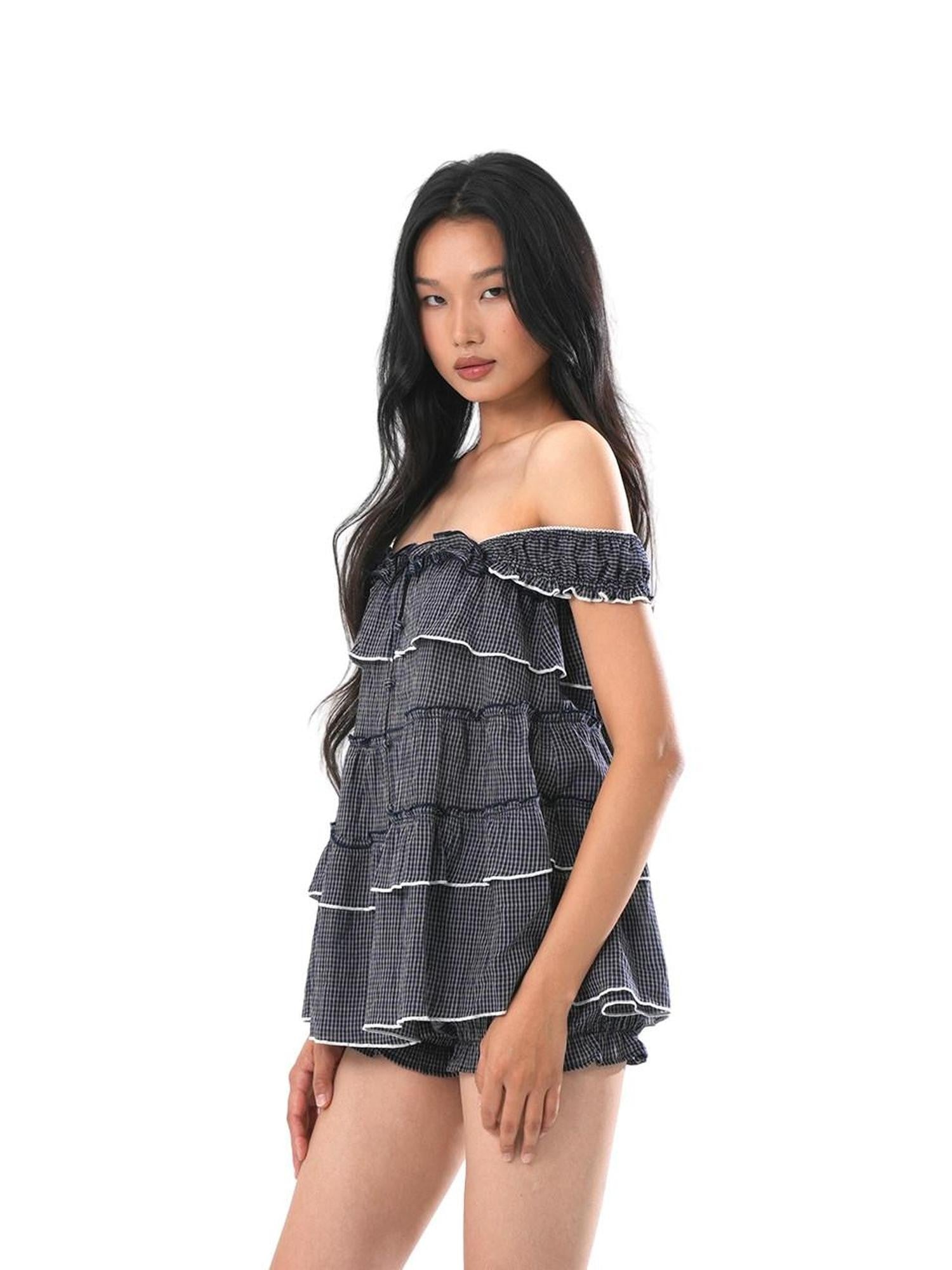 SweetChilling Loose Tiered Ruffle Camisole Women&