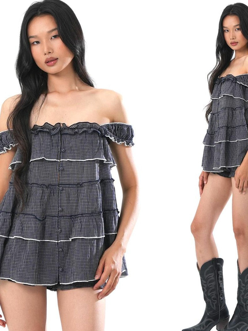 SweetChilling Loose Tiered Ruffle Camisole Women&
