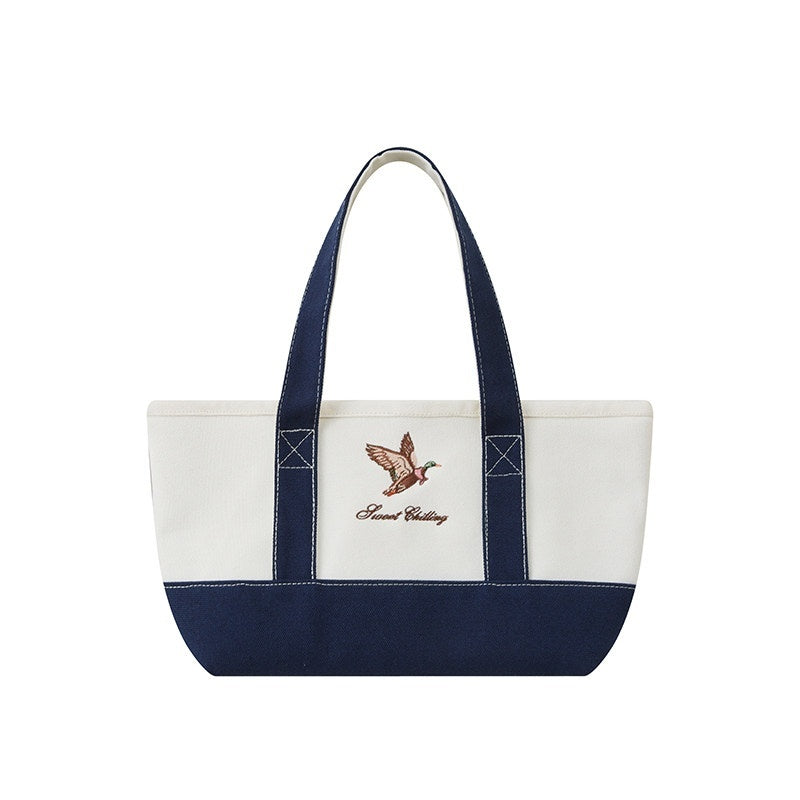 SweetChilling_Navy_Mallard_Embroidered_Farmhouse_Tote_Women&