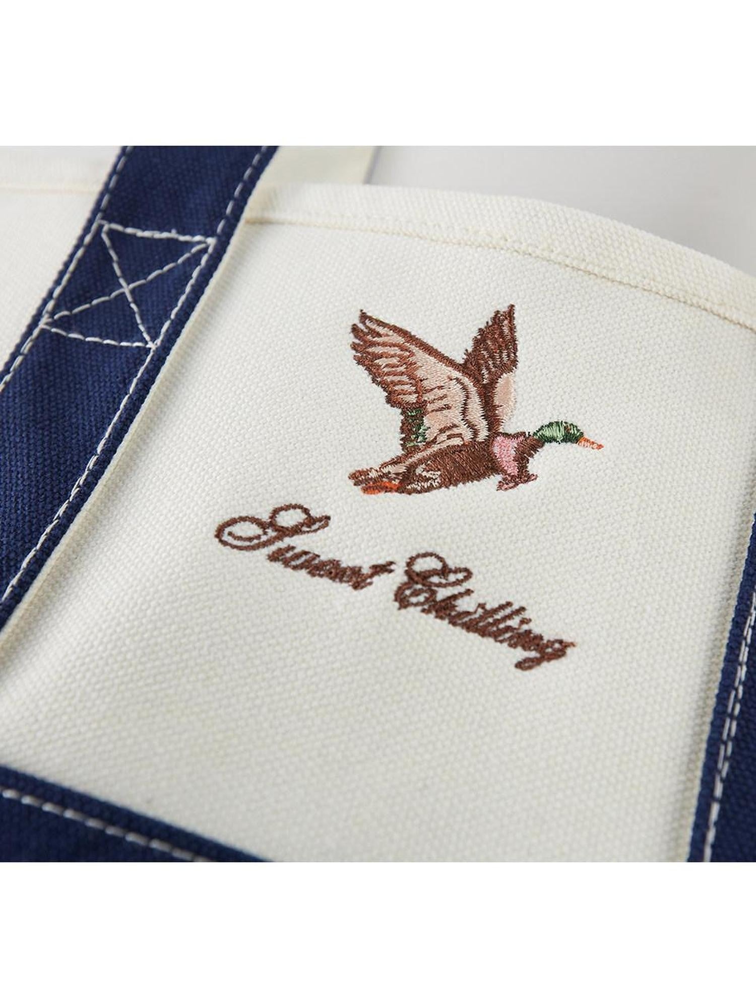 SweetChilling Navy Mallard Embroidered Farmhouse Tote Women&