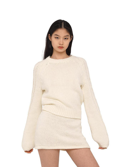 SweetChilling Navy Pullover Raglan Sleeve Women&