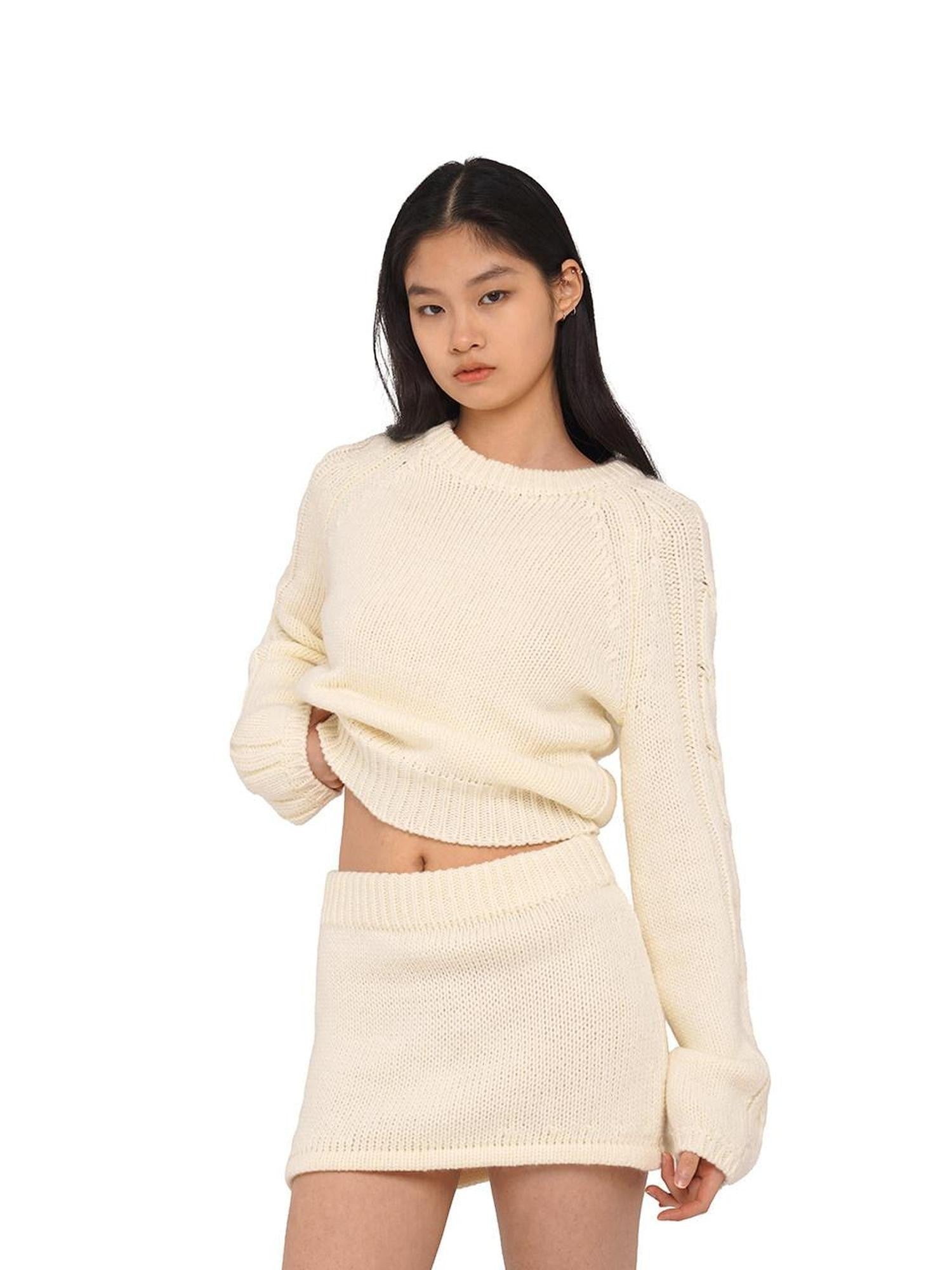 SweetChilling Navy Pullover Raglan Sleeve Women&