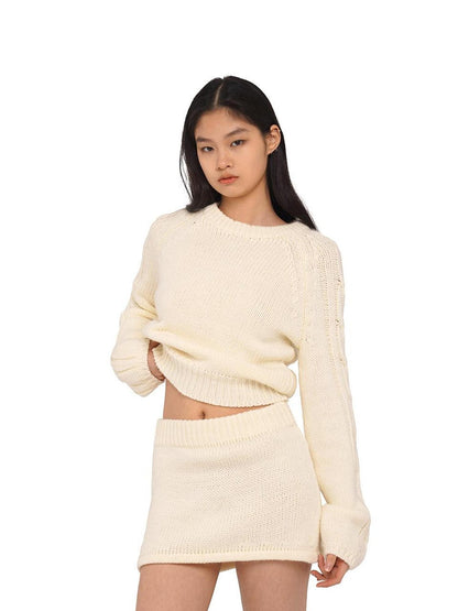 SweetChilling Navy Pullover Raglan Sleeve Women&