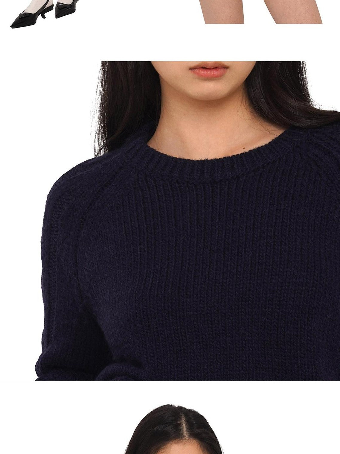 SweetChilling Navy Pullover Raglan Sleeve Women&