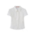 SweetChilling Navy Waist Cinched Fitted Shirt College Style Women&