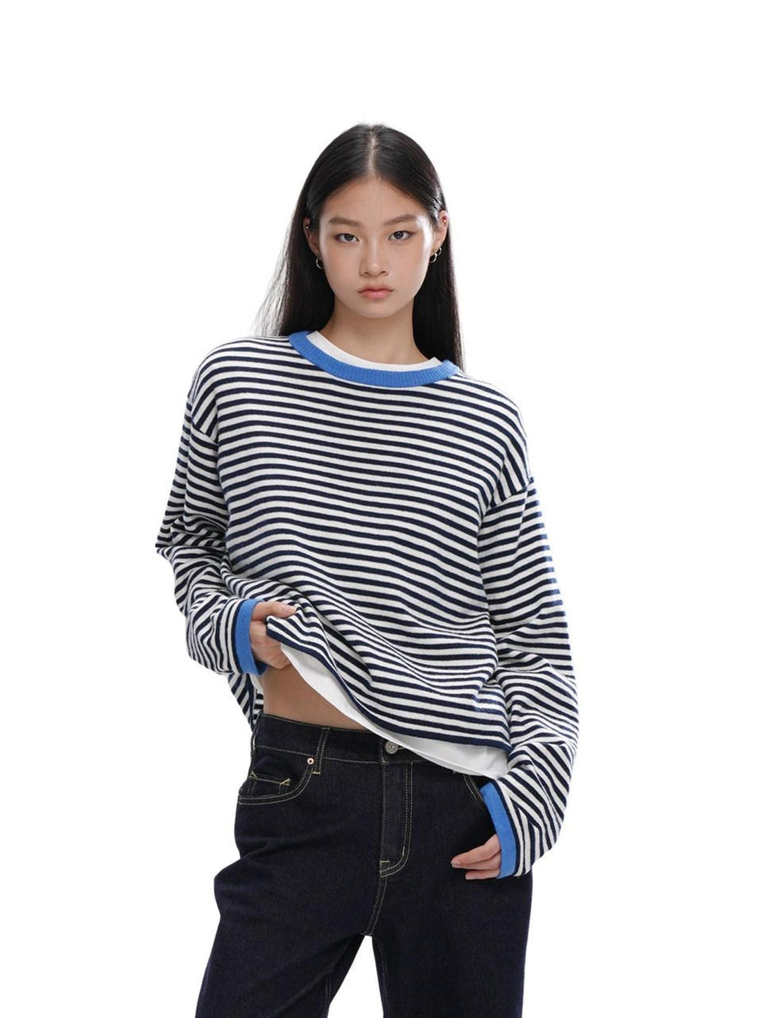 SweetChilling Nordic Striped Colorblock Women&