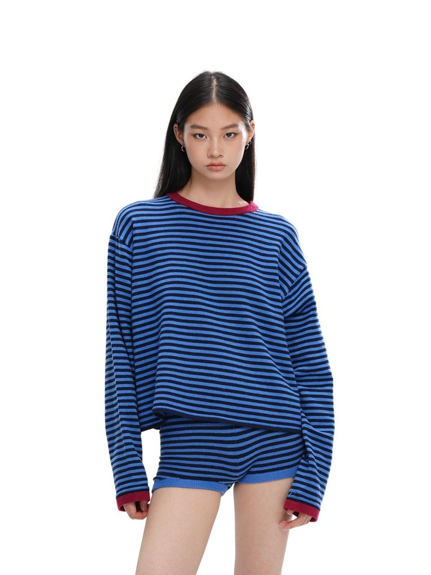 SweetChilling Nordic Striped Colorblock Women&