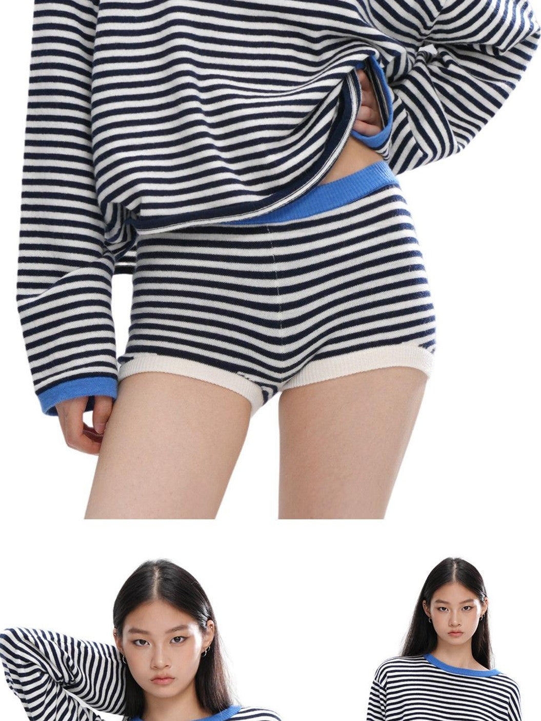 SweetChilling Nordic Striped Colorblock Women&