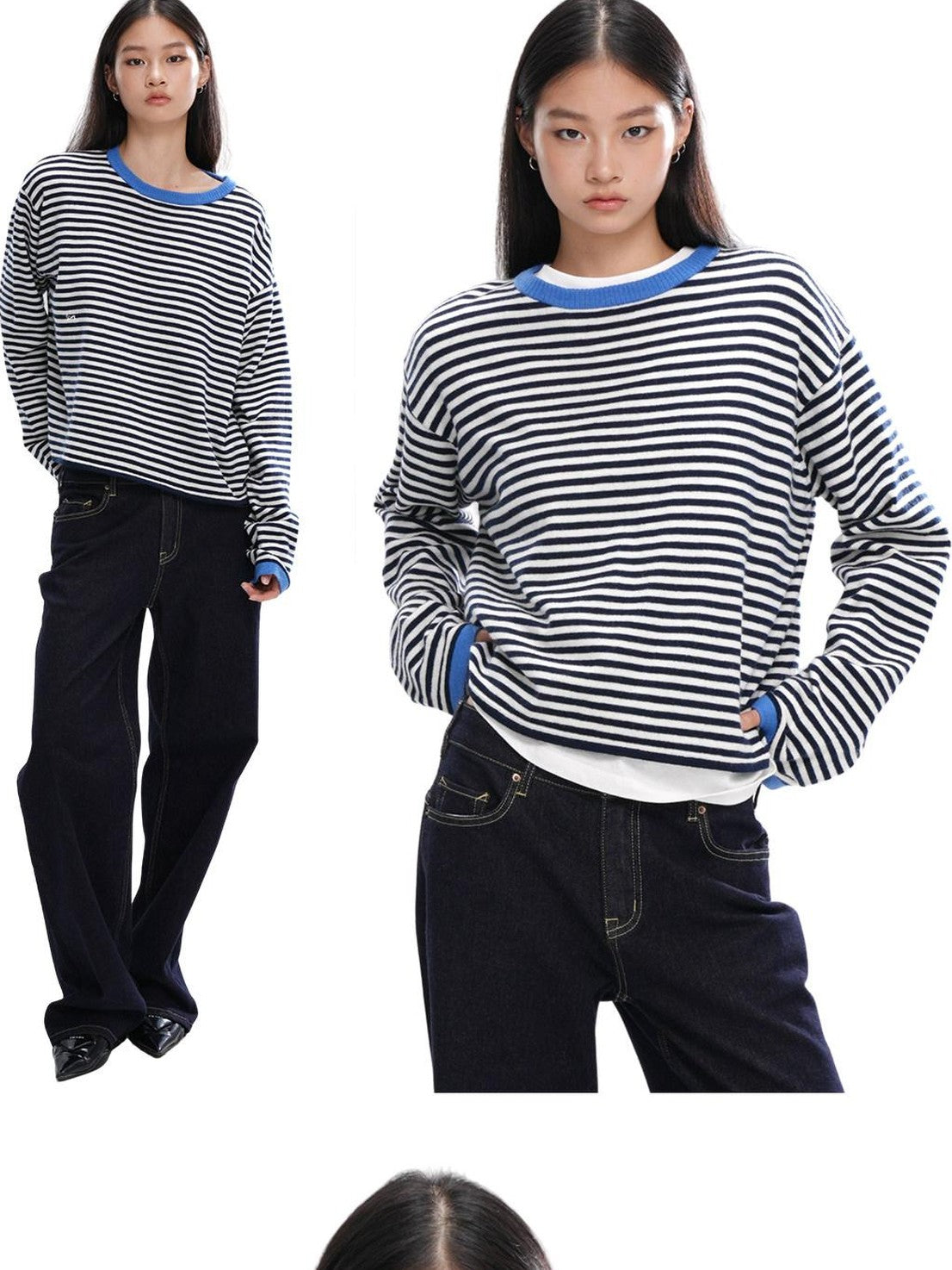 SweetChilling Nordic Striped Colorblock Women&