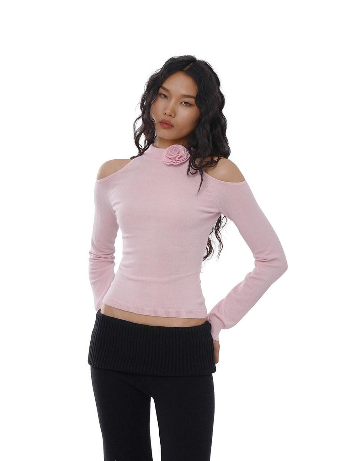 SweetChilling Off Shoulder Floral Embellished Cinched Waist Women&