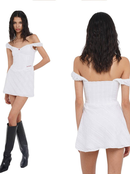 SweetChilling Off Shoulder Waist Cinch Hip Shaping Women&