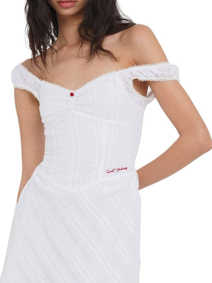 SweetChilling Off Shoulder Waist Cinch Hip Shaping Women&