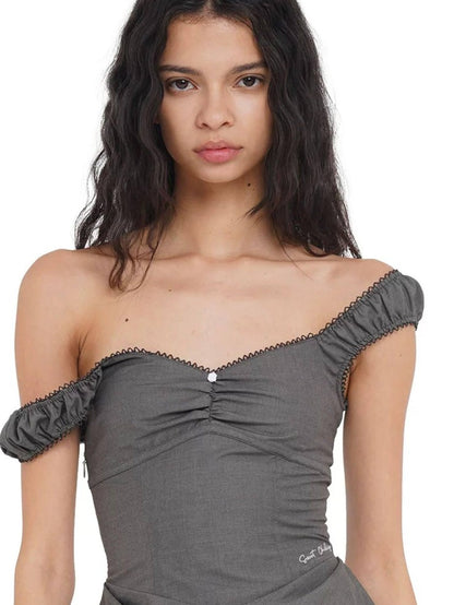 SweetChilling Off Shoulder Waist Cinch Hip Shaping Women&