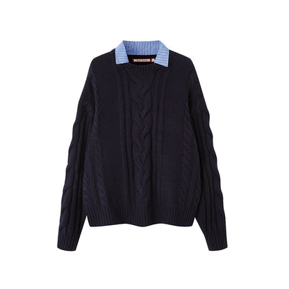SweetChilling_Oversize_Chunky_Cable_Knit_Detachable_Striped_Collar_Women&