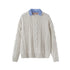 SweetChilling_Oversize_Chunky_Cable_Knit_Detachable_Striped_Collar_Women&