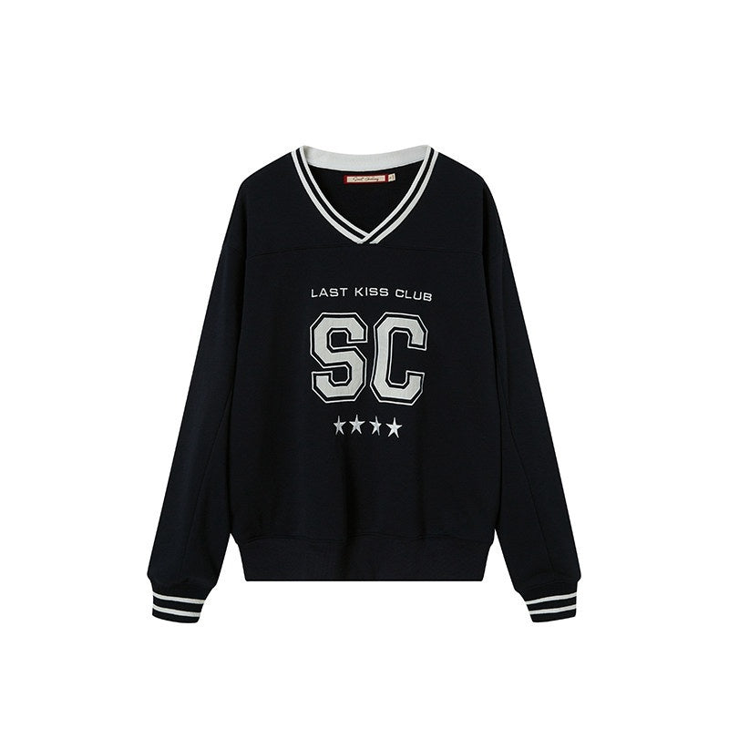 SweetChilling_Oversized_Heavy_Embroidered_Rugby_V-neck_Women&