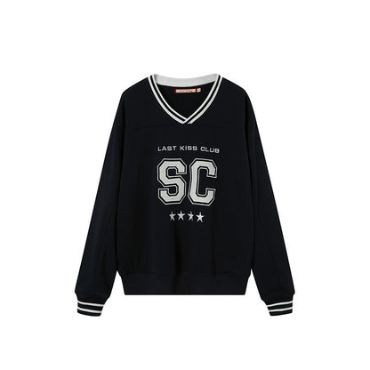 SweetChilling_Oversized_Heavy_Embroidered_Rugby_V-neck_Women&