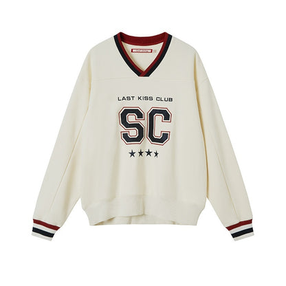 SweetChilling_Oversized_Heavy_Embroidered_Rugby_V-neck_Women&