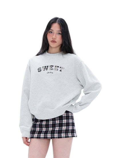 SweetChilling Plaid A Line Mid Waist Polyester Women&