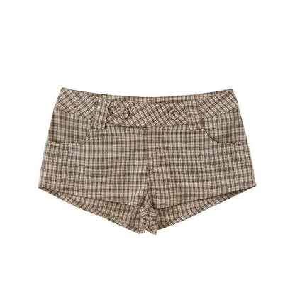 SweetChilling Plaid Double Breasted Lapel Women&