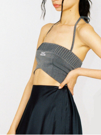 SweetChilling Pleated Contrast Fabric Women&