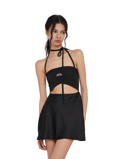 SweetChilling Pleated Contrast Fabric Women&