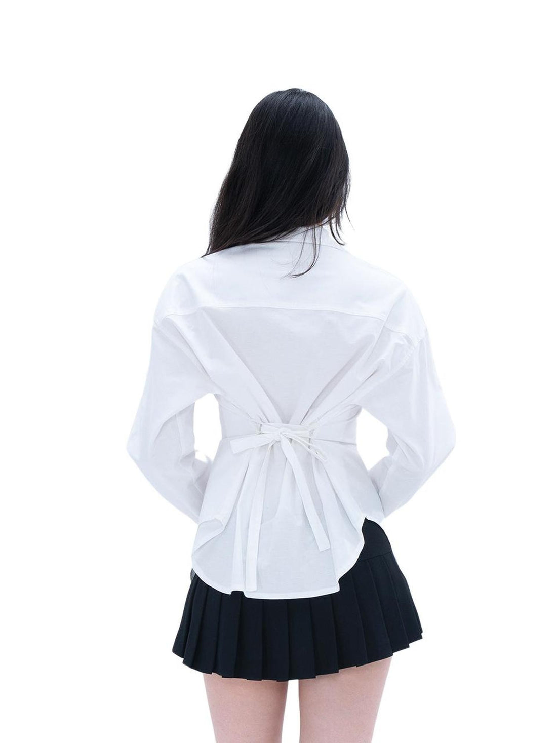 SweetChilling Pleated Low Waist Slim Fit Polyester Women&
