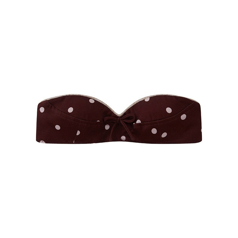 SweetChilling Polka Dot Double Breasted Bustier Women&