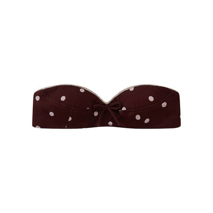 SweetChilling Polka Dot Double Breasted Bustier Women&
