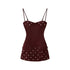 SweetChilling Polka Dot Spaghetti Strap Cinched Waist Women&