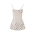 SweetChilling Polka Dot Spaghetti Strap Cinched Waist Women&