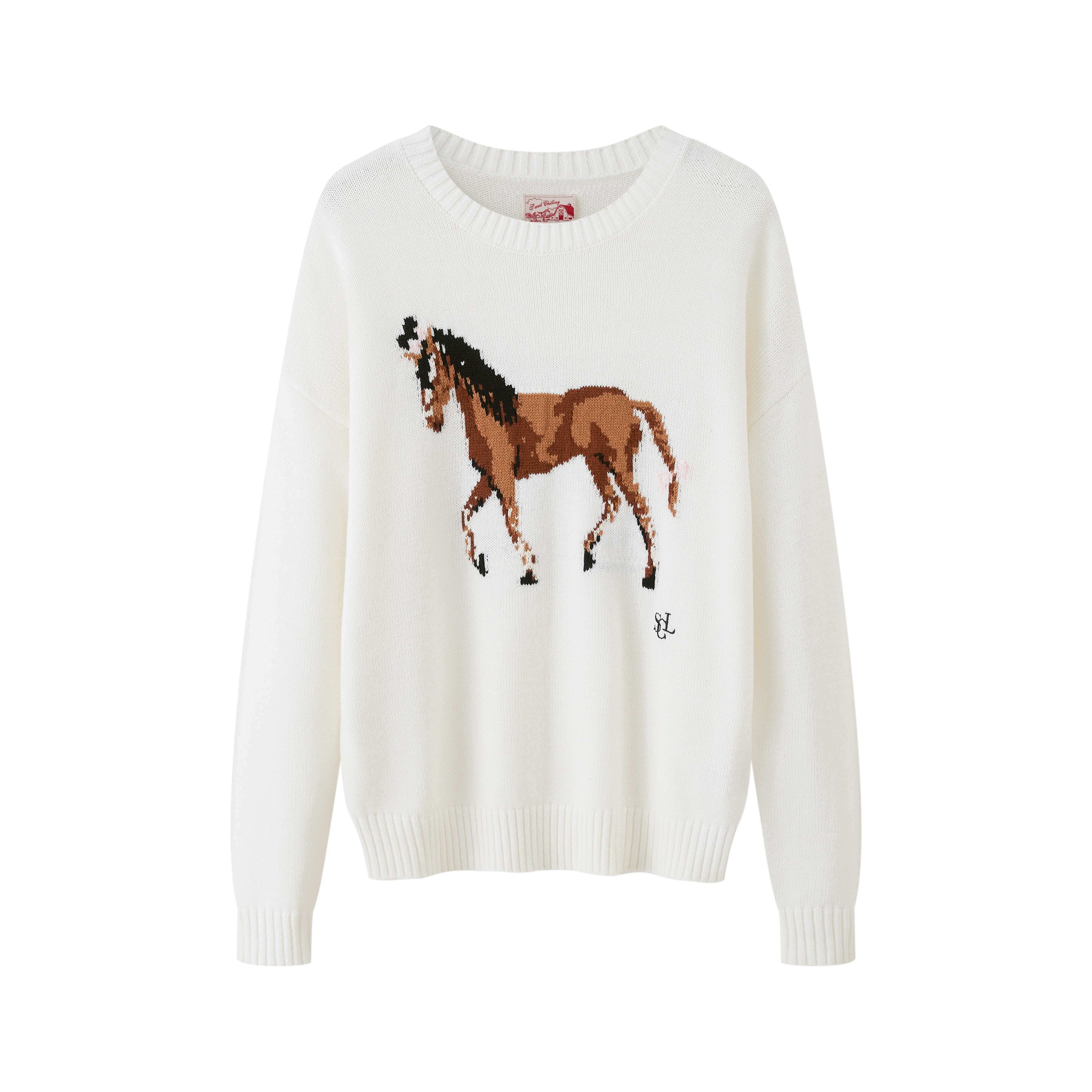 SweetChilling_Pony_Bow_Jacquard_Lettering_Women&