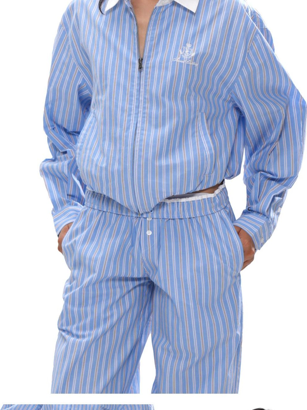 SweetChilling Preppy Striped Shirt Jacket Cardigan Women&
