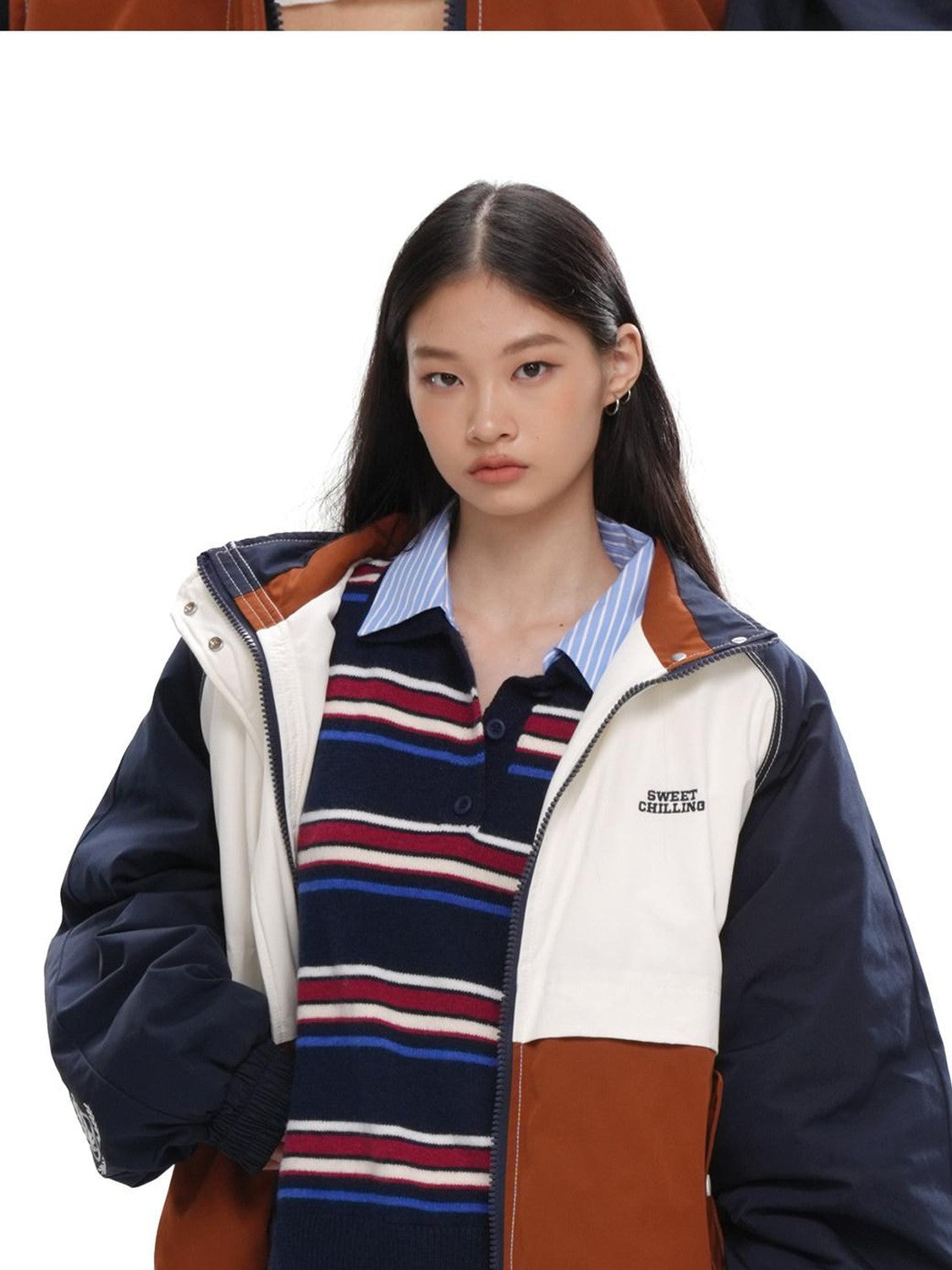 SweetChilling Quilted Sporty Street Zip Front Women&