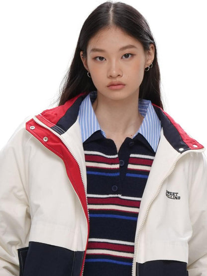 SweetChilling Quilted Sporty Street Zip Front Women&