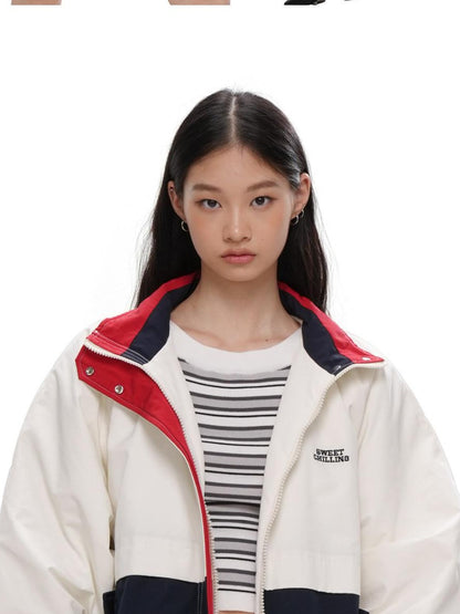 SweetChilling Quilted Sporty Street Zip Front Women&