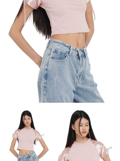SweetChilling Raglan Adjustable Drawstring Slim Fit Cotton Women&