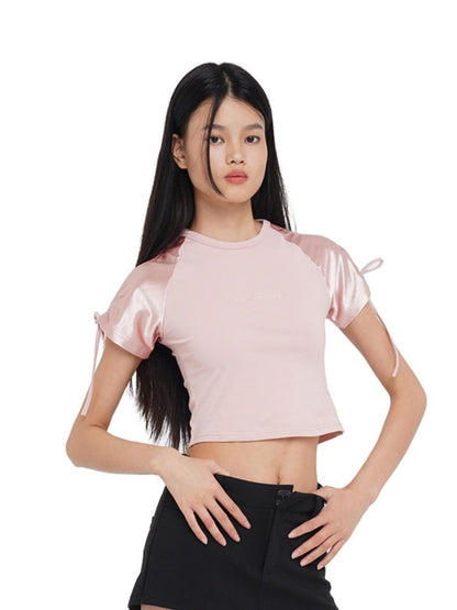 SweetChilling Raglan Adjustable Drawstring Slim Fit Cotton Women&
