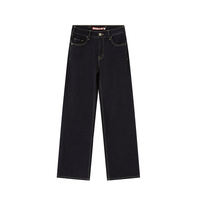 SweetChilling Raw Indigo Mid Rise Leg Lengthening Button Fly Women&