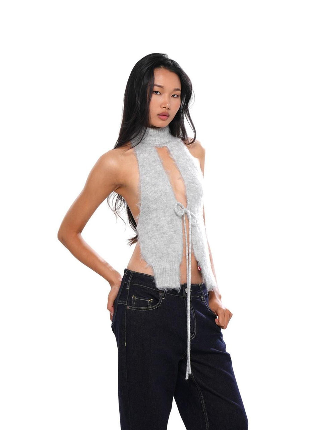 SweetChilling Red High Neck Brushed Cropped Fitted Women&
