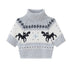 SweetChilling Reindeer High Neck Cropped Short Sleeve Women&
