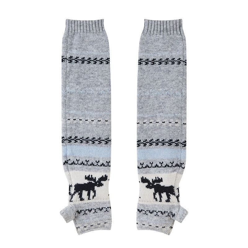 SweetChilling Reindeer High Neck Cropped Short Sleeve Women&