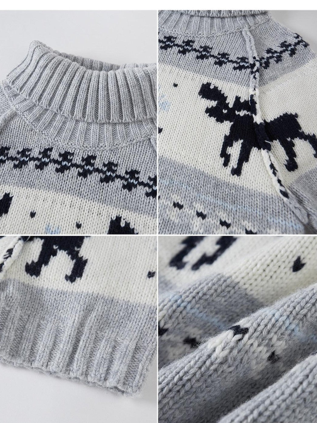 SweetChilling Reindeer High Neck Cropped Short Sleeve Women&